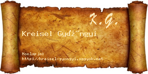 Kreisel Gyöngyi névjegykártya